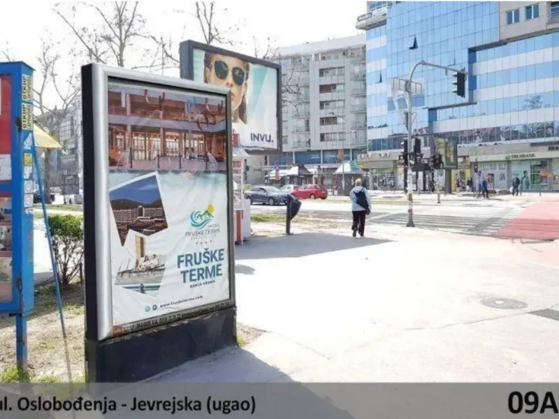 Bul. Oslobodjena-Jevrejska, ugao preko puta pijace