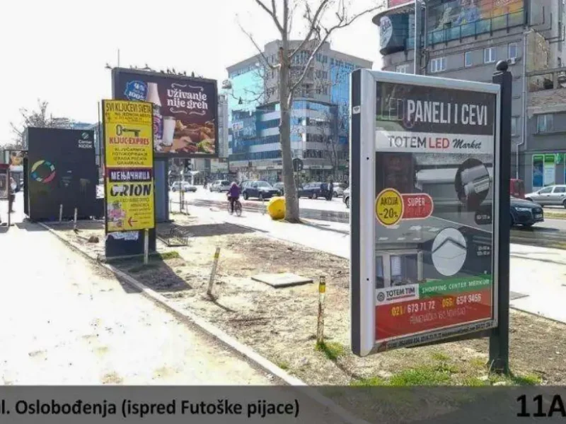 Bul. Oslobodjena, ispred Futoške pijace kod BUS stanice