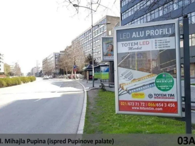 Bulevar Mihaila Pupina – ispred Pupinove palate
