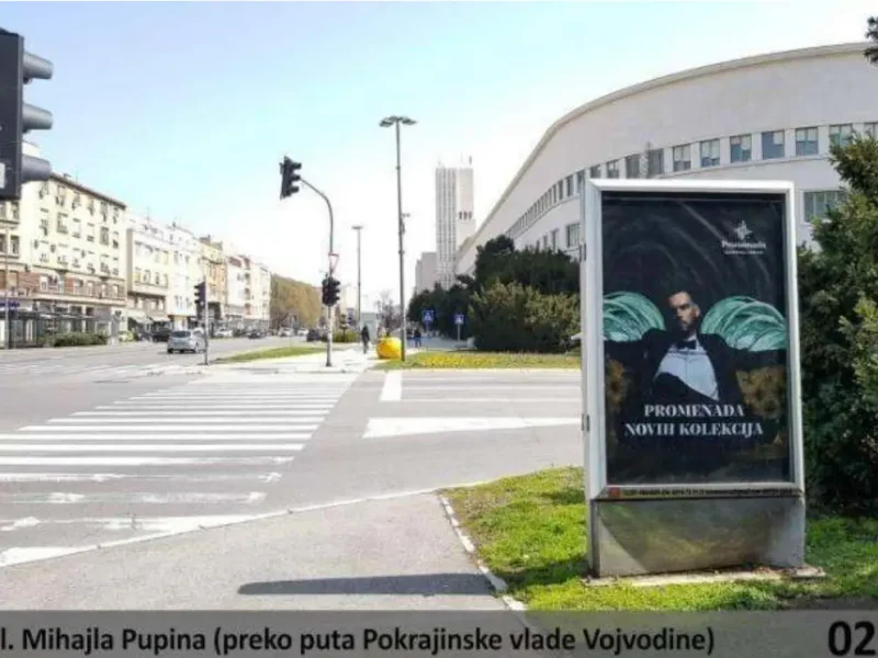Bulevar Mihajla Pupina – Žarka Zrenjanina ugao (zgrada skupštine grada)